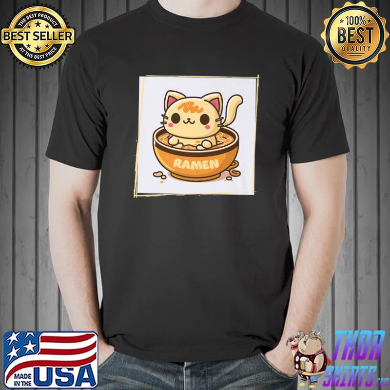 Ramen Cat Kawaii Anime Japanese Kawaii Neko T-Shirt