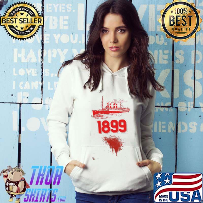 Red design 1899 kerberos steam ship s Hoodie