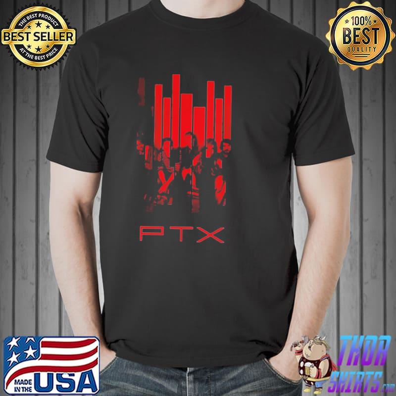 Red pentatonix group music shirt