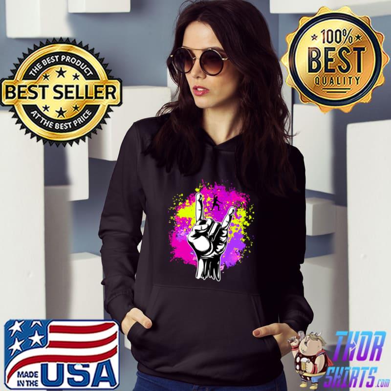 Rock Music Slacklining Lover Gift Slackliner Watercolor T-Shirt Hoodie
