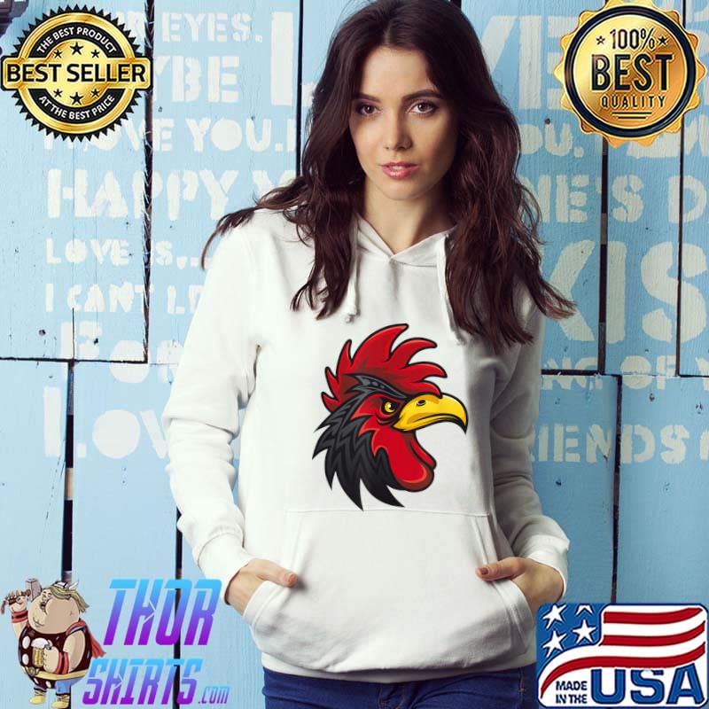 Rooster Head Face Animal Bird Wildlife T-Shirt Hoodie
