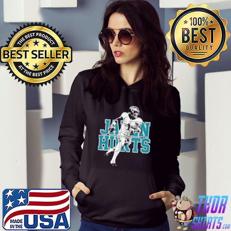 Running jalen hurts grunge graphic white s Hoodie