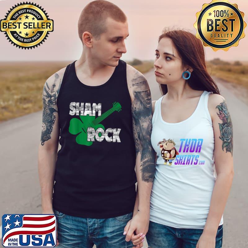 Sham Rock St Patricks Day With Shamrock Guitar T-Shirt Tank Top