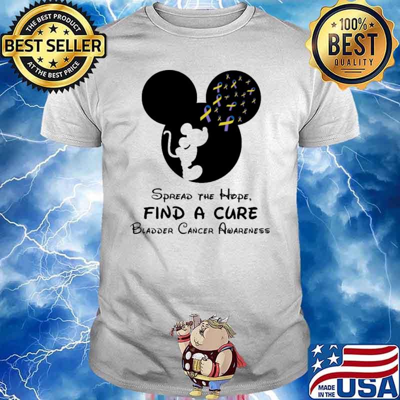 Spread The Hope Find A Cure Bladder Cancer Awareness Mickey shirt