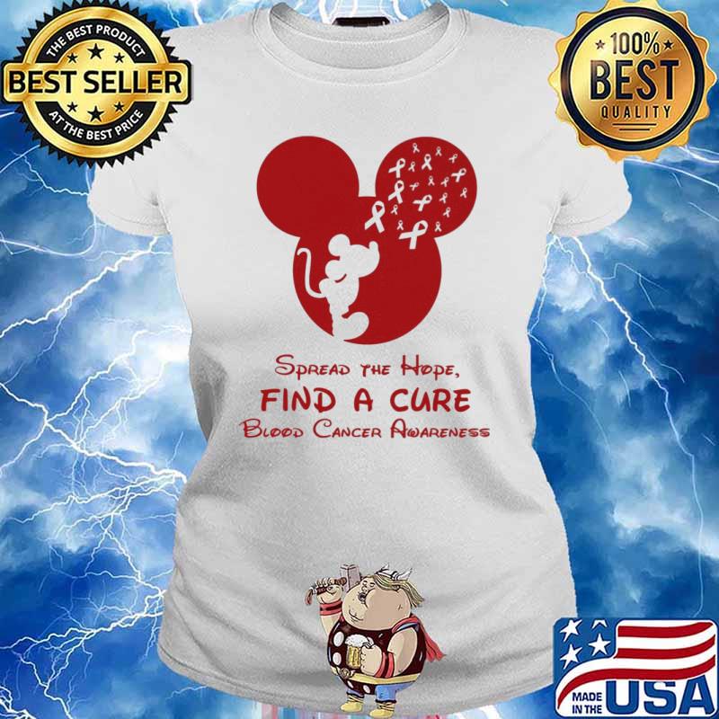 Spread The Hope Find A Cure Blood Cancer Awareness Mickey s Ladies tee