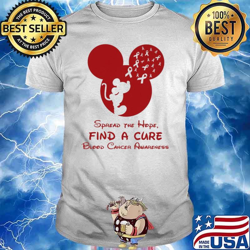 Spread The Hope Find A Cure Blood Cancer Awareness Mickey shirt