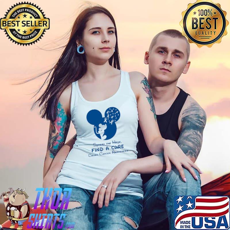 Spread The Hope Find A Cure Mickey Colon Cancer Awareness Shirt Tank Top
