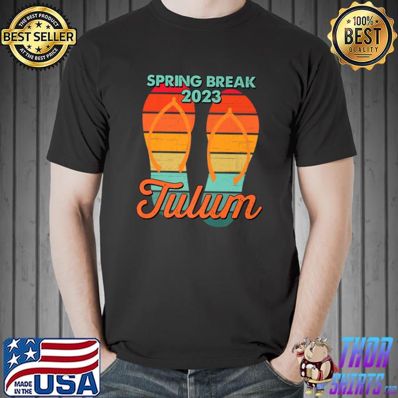 Spring Break 2023 Beach Vacation Top Vintage Flip Flop T-Shirt