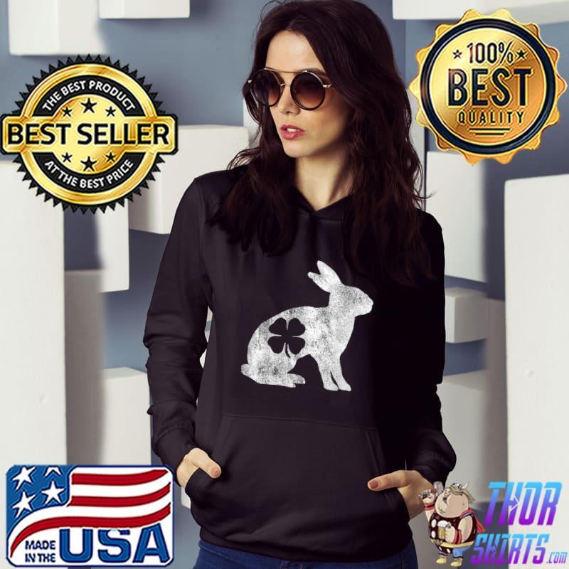 St Patrick's Day Rabbit Bunny Irish Green Shamrock Clover T-Shirt Hoodie