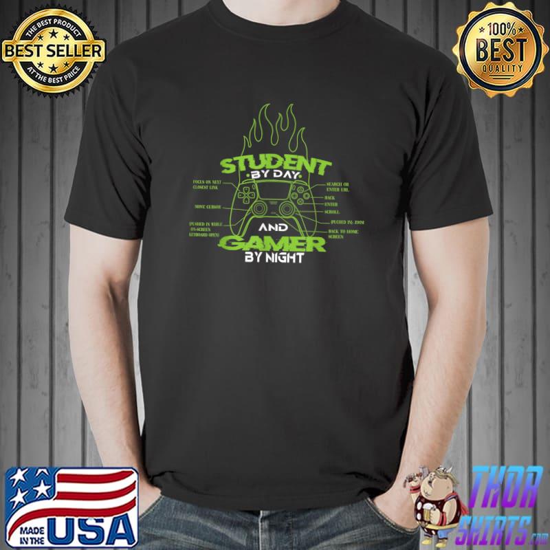 Student By Day Gamer By Night Student Gamer Special Controller T-Shirt