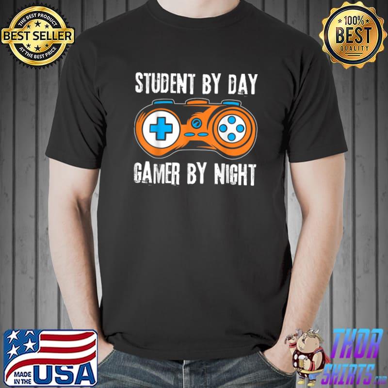 Student By Day Gamer By Night Video Game Retro T-Shirt