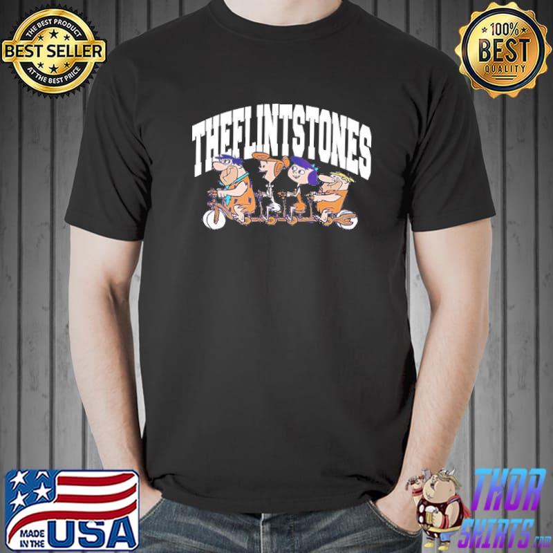 The flint stones logo design cartoon shirt