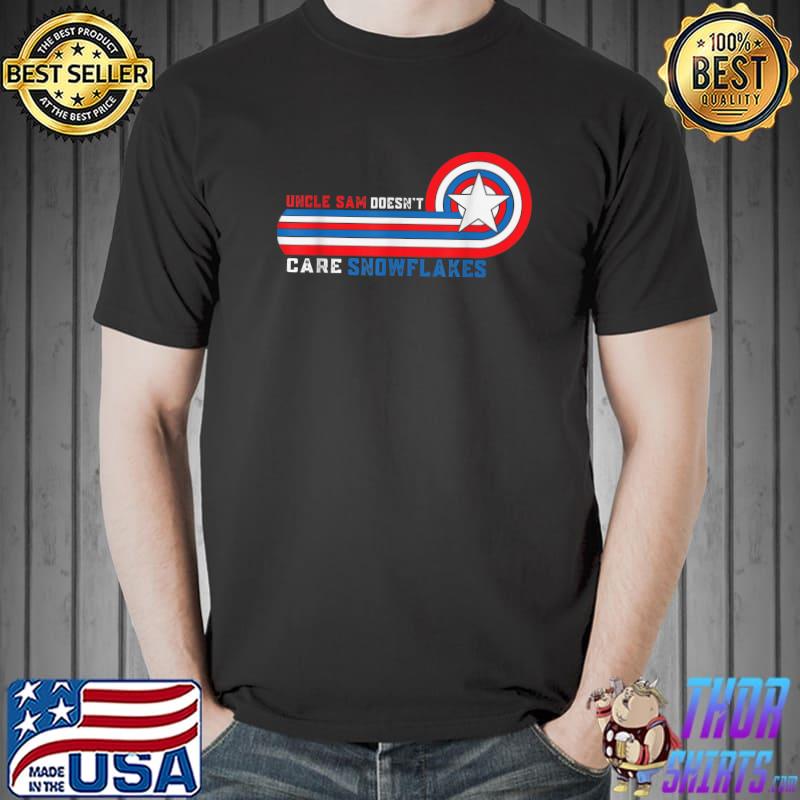 Uncle Sam Doesn't Care Snowflakes Vintage Election 2024 T-Shirt