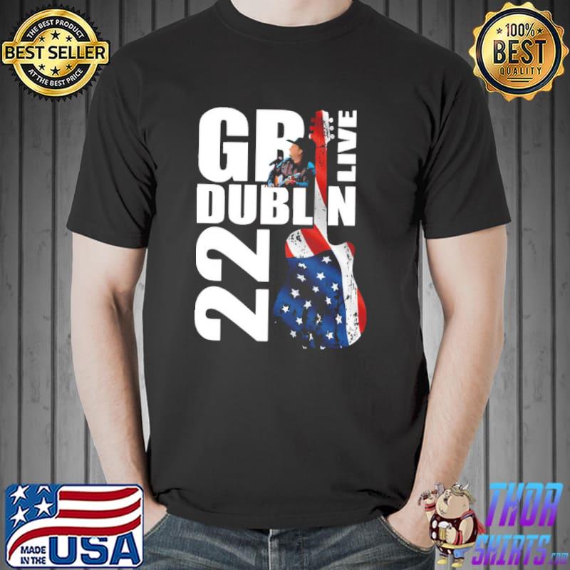 Us flag guitar garth brooks gb live 2022 stadium tour shirt
