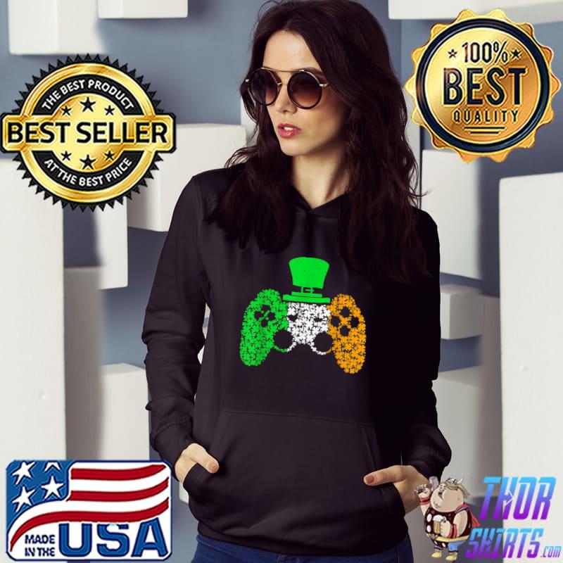 Video Game Lucky Shamrock St Patricks Day Irish T-Shirt Hoodie