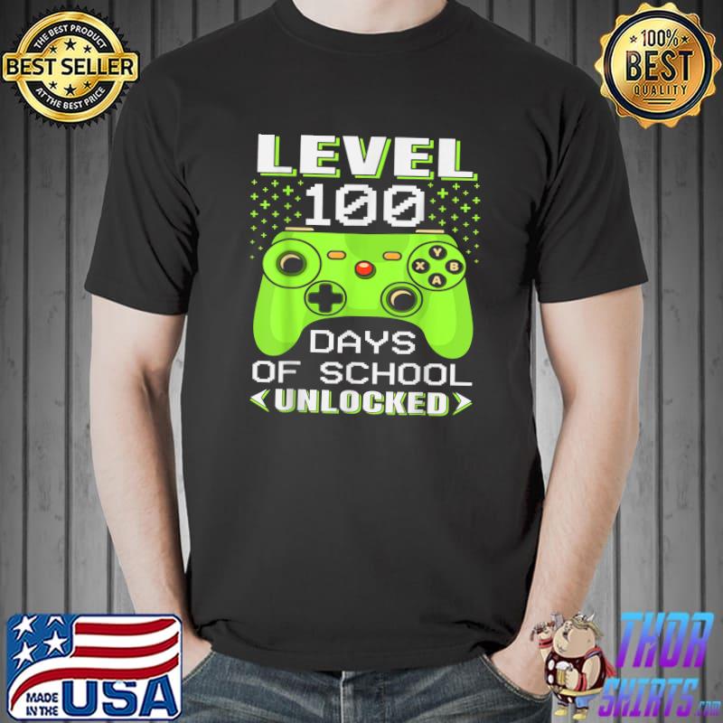 Video Gamer Student 100th Day Teacher 100 Days Of School T-Shirt