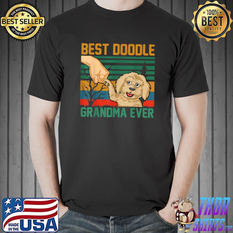Vintage Best Doodle Grandma Ever Goldendoodle For Grandma T-Shirt