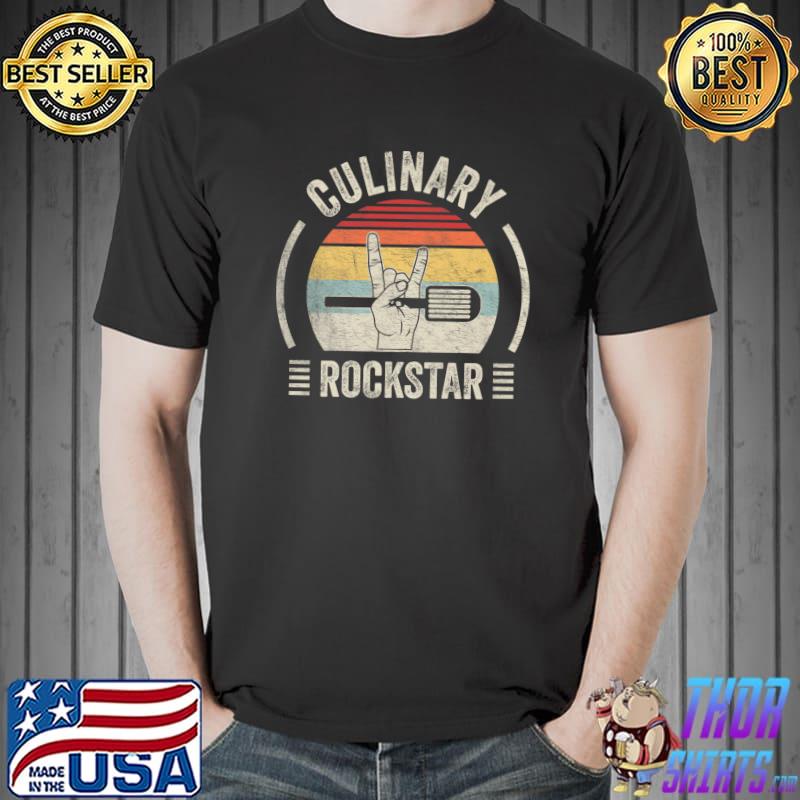 Vintage Culinary Rockstar Funny Culinary Chef Cook Lover Premium T-Shirt