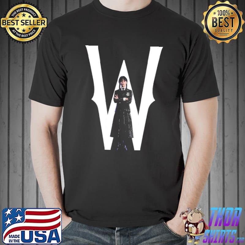 W stand for wednesday the new series netflix addams family classic shirt