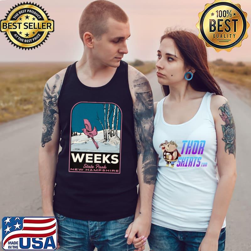 Weeks State Park New Hampshire Vintage Travel Bird T-Shirt Tank Top