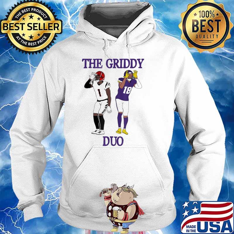 The Griddy Duo Jammer Chase And Justin Jefferson Funny Football Shirt,  hoodie, sweater, long sleeve and tank top