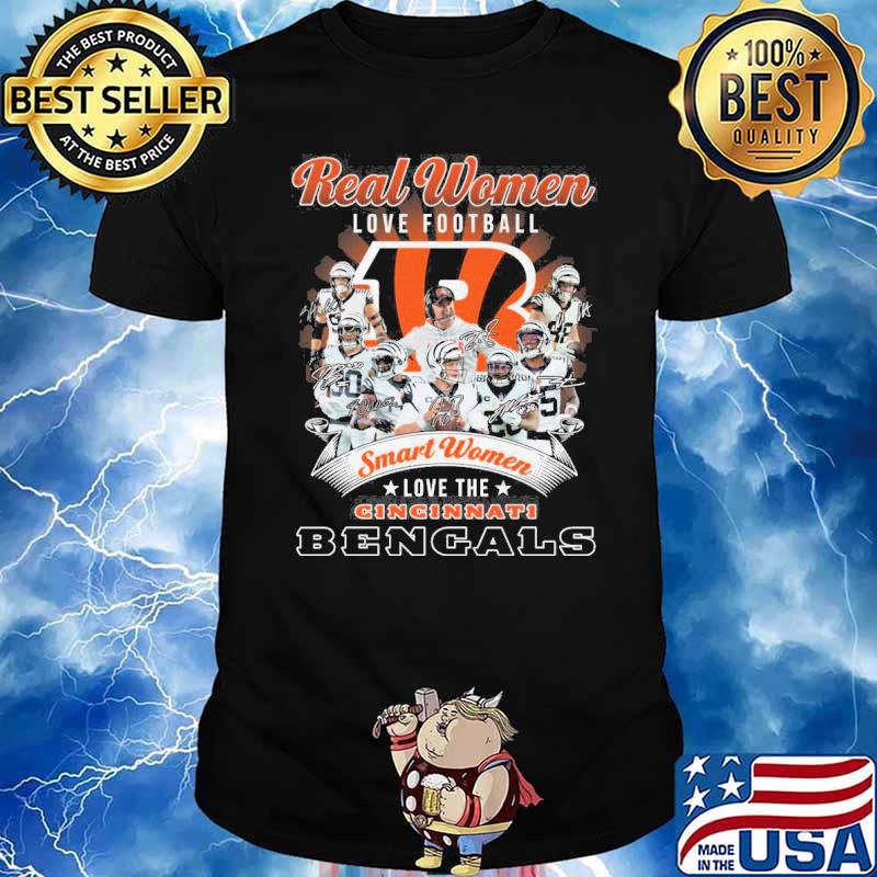 Real Women Love Football Smart Women Love The Cincinnati Bengals Shirt -  Limotees