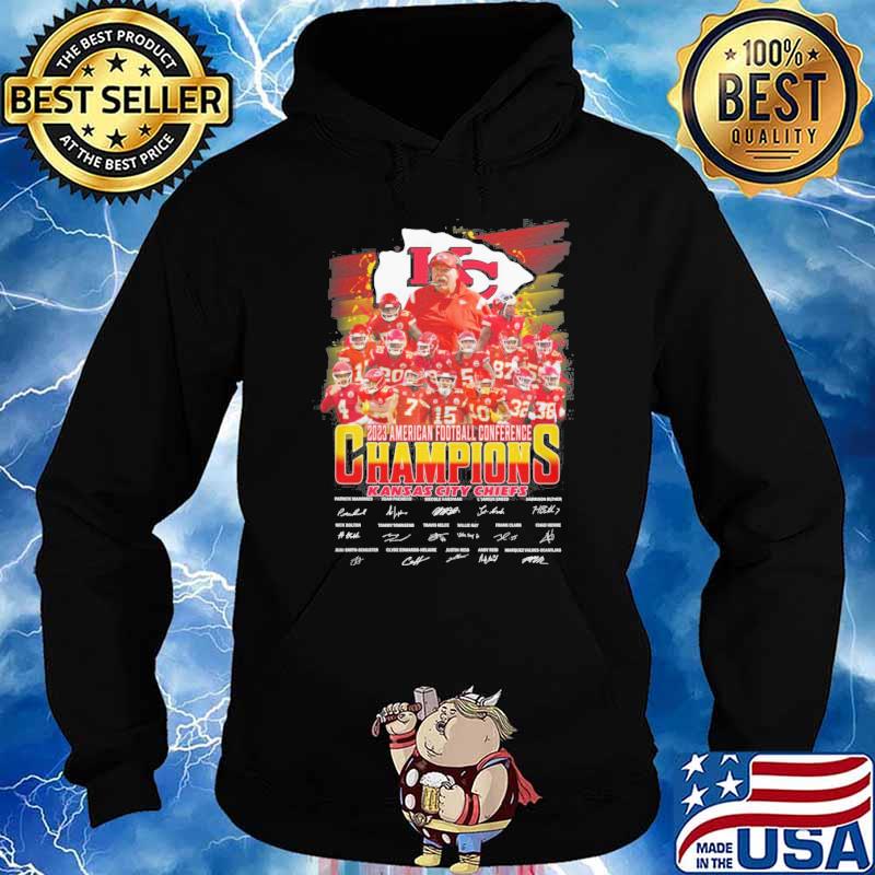 2023 American Football Conference Champions Kansas City Chiefs Signatures T- shirt, hoodie, sweater, long sleeve and tank top