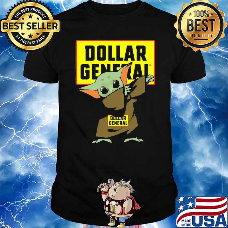 Baby Yoda dabbing Dollar General shirt