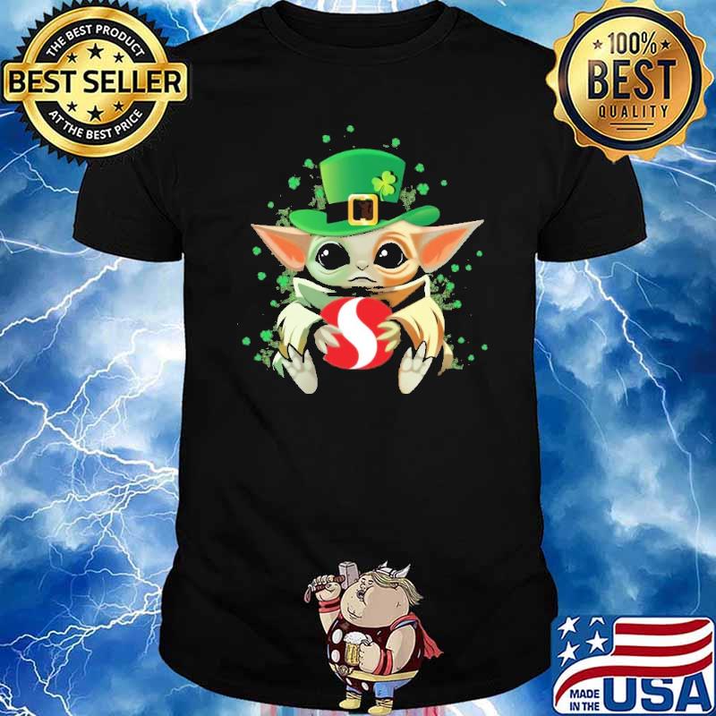 Baby Yoda hug Safewayk St.Patrick's day shirt