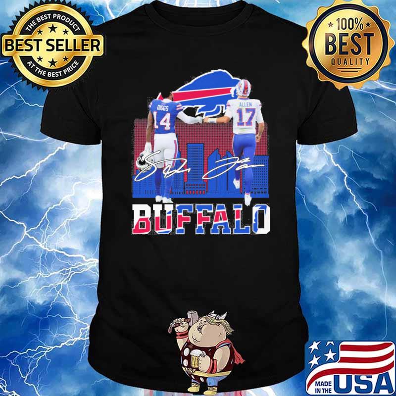 Bills Buffalo Diggs and Allen signatures sport shirt