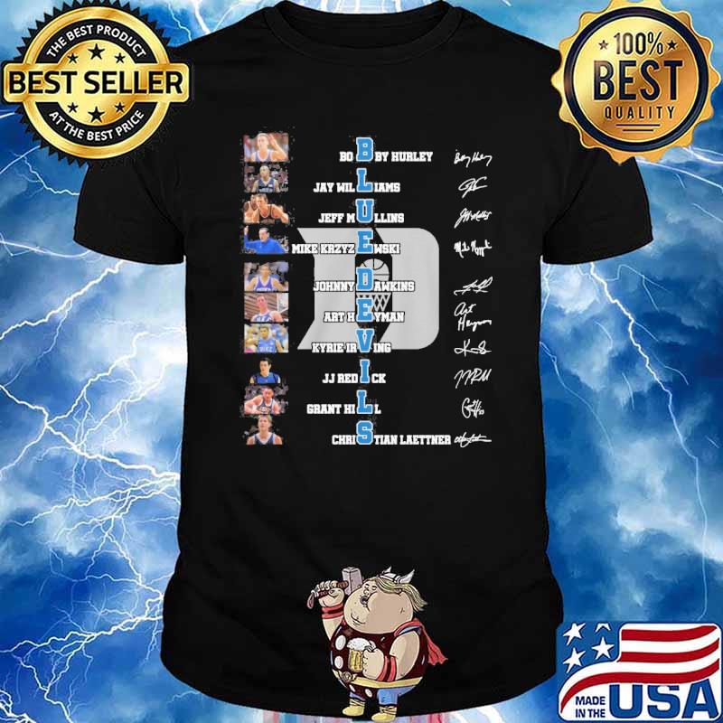 Blue Devils Bobby Hurley Jay Williams signatures shirt