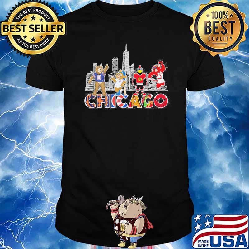 Chicago Blackhawks Chicago Bears Chicago Cubs chicago bulls city sport shirt