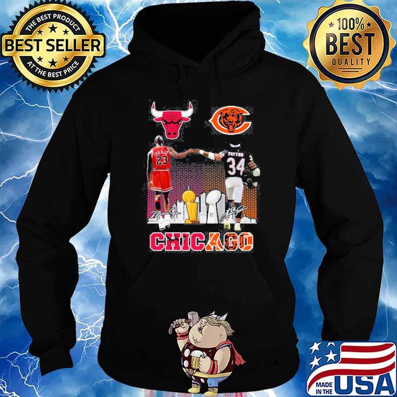 Chicago Bear Chicago Bulls Chicago Cubs Chicago Blackhawks Payton Jordan  Mikita Mvp signatures shirt, hoodie, sweater, long sleeve and tank top