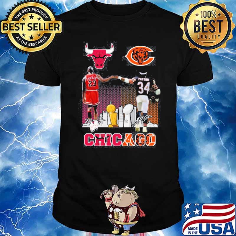 Chicago Bear Payton Bulls Jordan And White Sox Thomas T Shirt - Growkoc