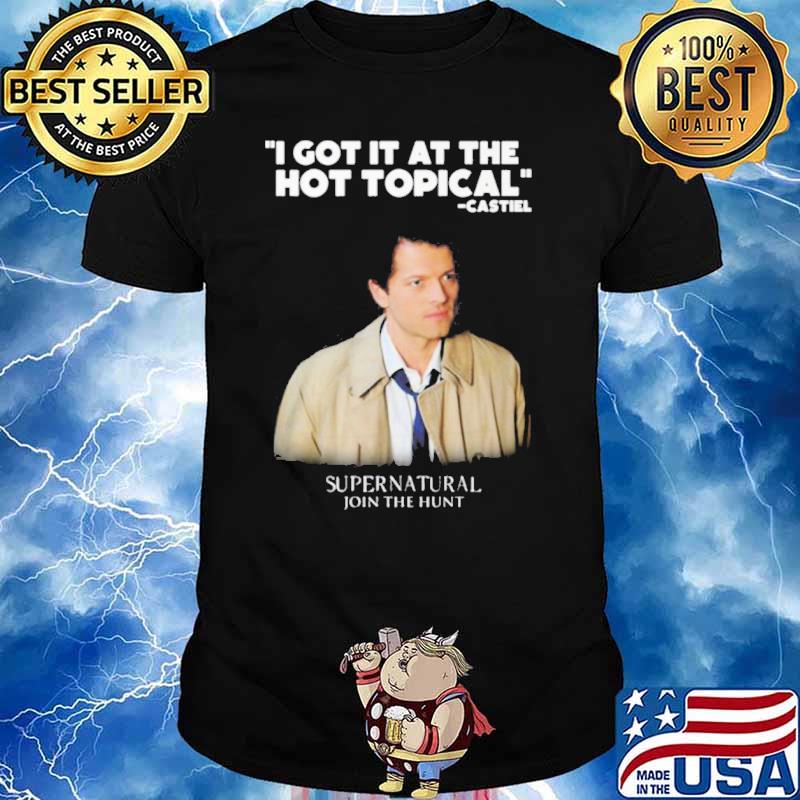 I got it at the hot topical Supernatural Join the hunt Castiel shirt