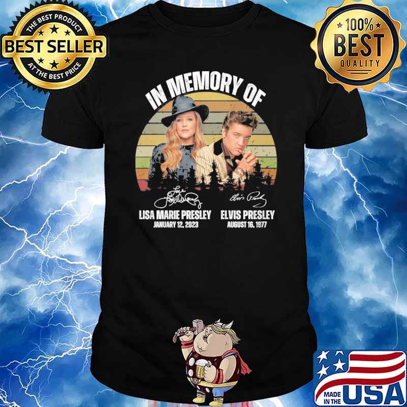 In memory of Lisa Marie Presley January 12,2023 Elvis Presley August 16,1977 vintage shirt