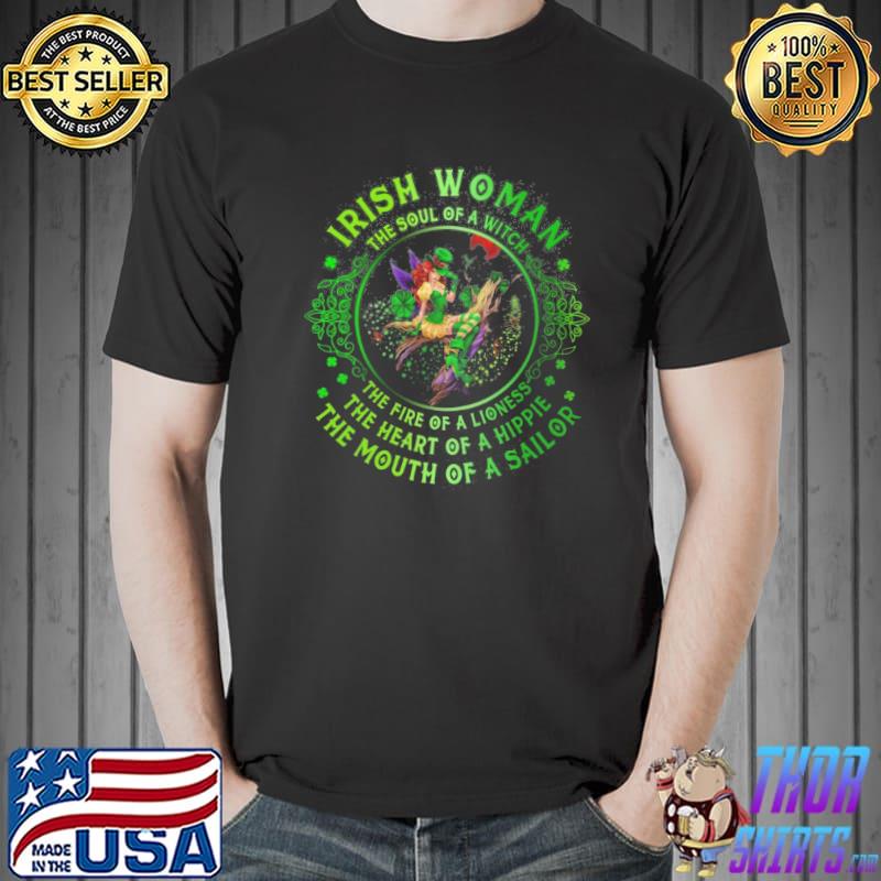 Irish woman the soul of a witch the fire of a lioness shirt