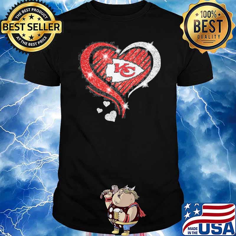 Kansas city Chiefs diamond heart love shirt