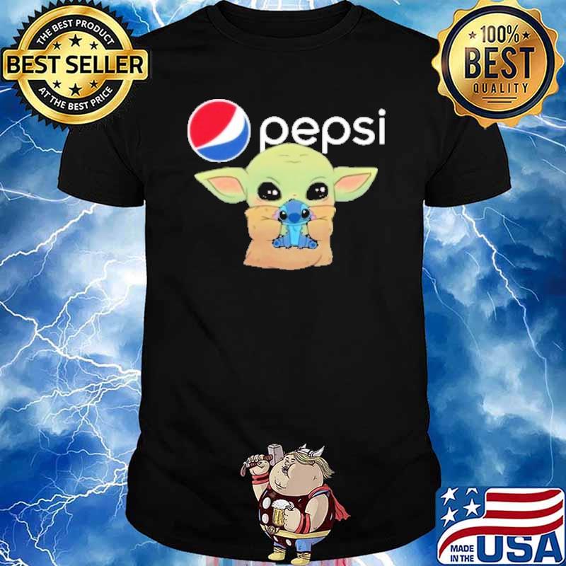 Pepsi Baby Yoda hug Stitch shirt