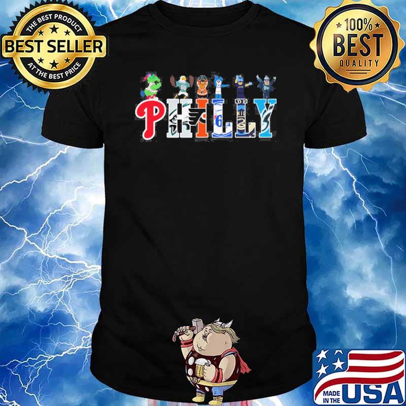 Philadelphia Flyers Eagles Phillies 76Ers Union logo T Shirt