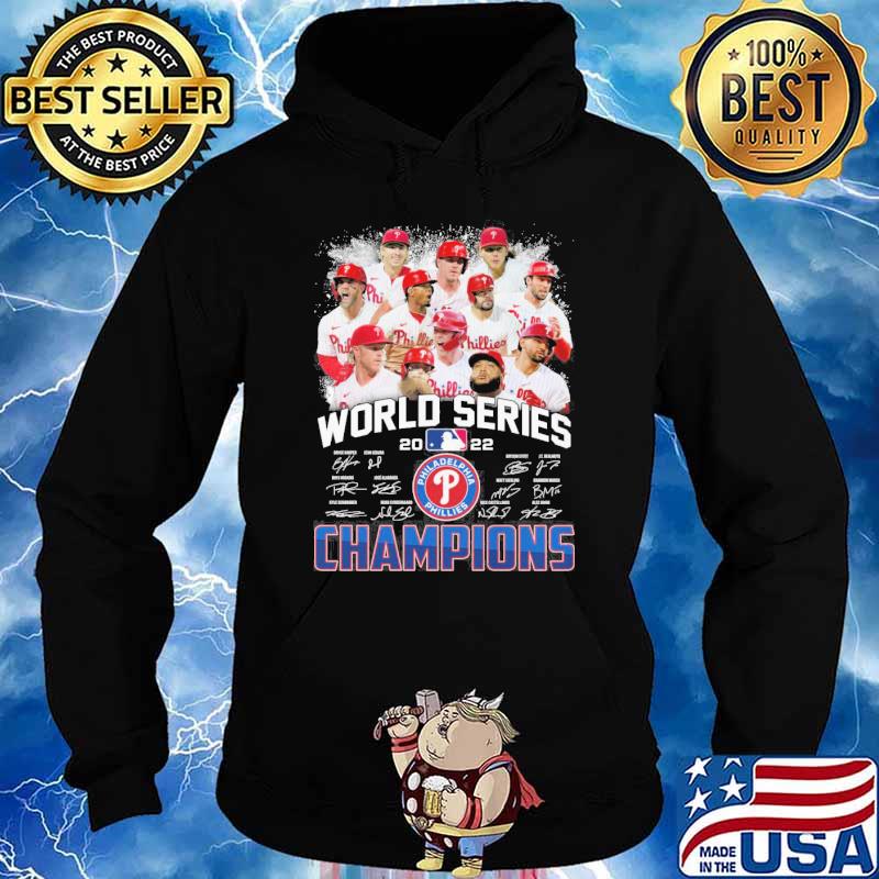 2022 World Series Champions Philadelphia Phillies team signatures shirt,  hoodie, sweater, long sleeve and tank top