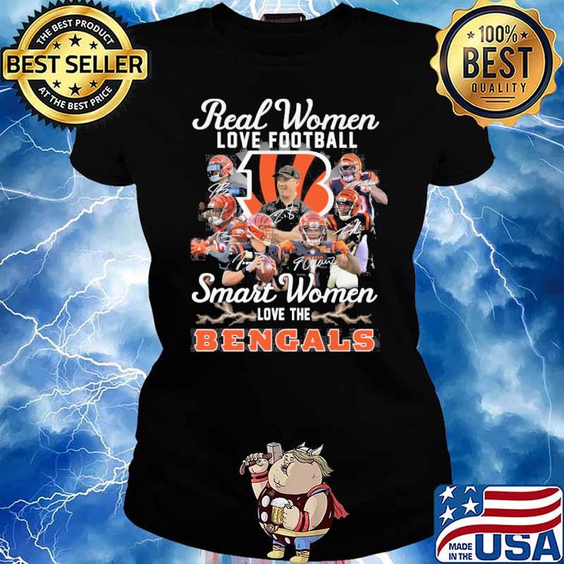 Real Women Love Football Smart Women Love The Cincinnati bengals Signatures  2022 Men's Shirt, hoodie, sweater, long sleeve and tank top