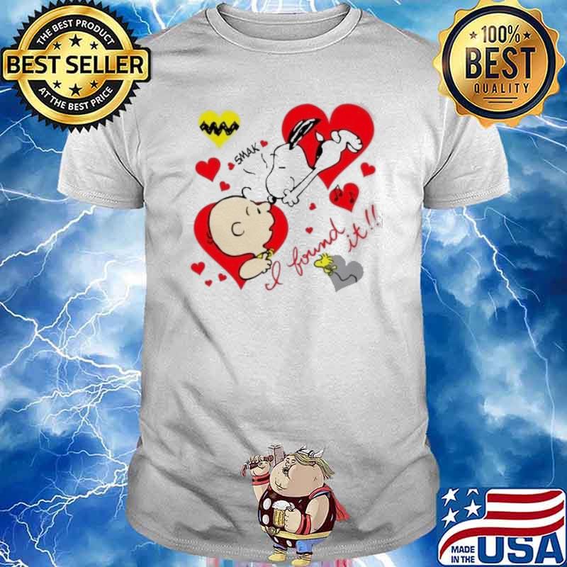 Snoopy and charlie brown woodstock smak I found it heart shirt