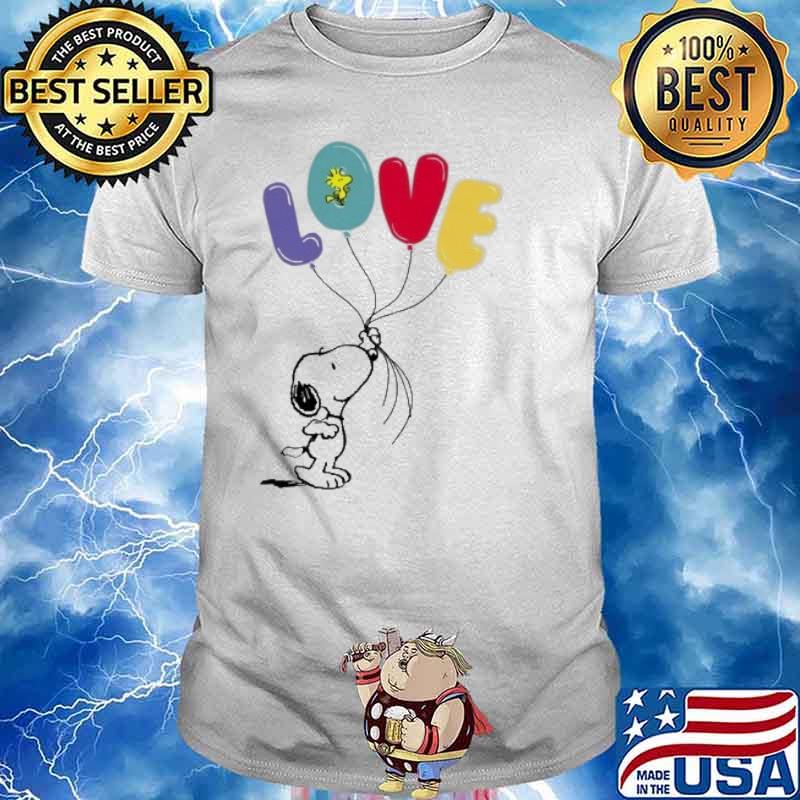 Snoopy and woodstock ball love shirt