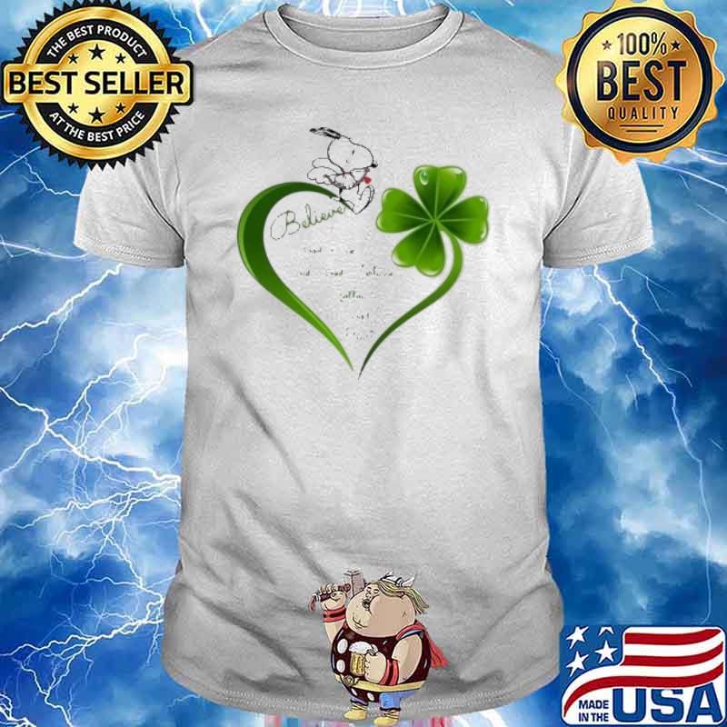 Snoopy cupid believe good luck and good furture St.Patrick's day shirt