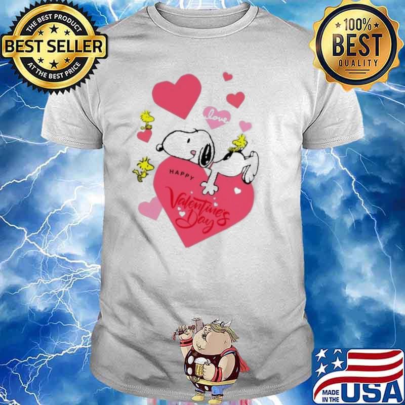 Snoopy love happy Valentine's day woodstock shirt
