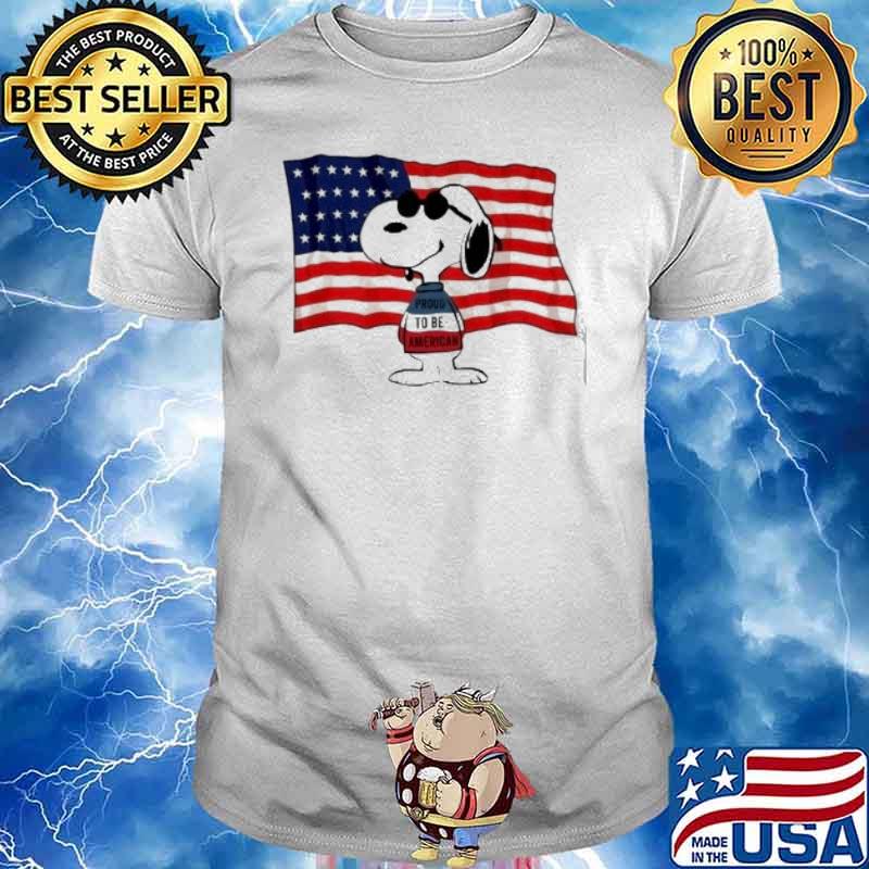 Snoopy proud to be American flag shirt