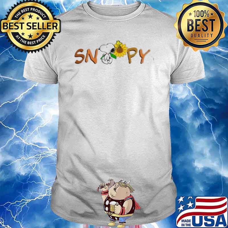 Snoopy sunflower cartoon shirt