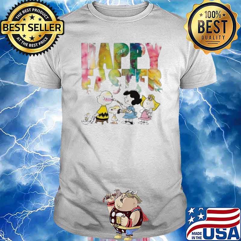 Snoopy woodstocks Charlie Brown and Friends happy easter shirt