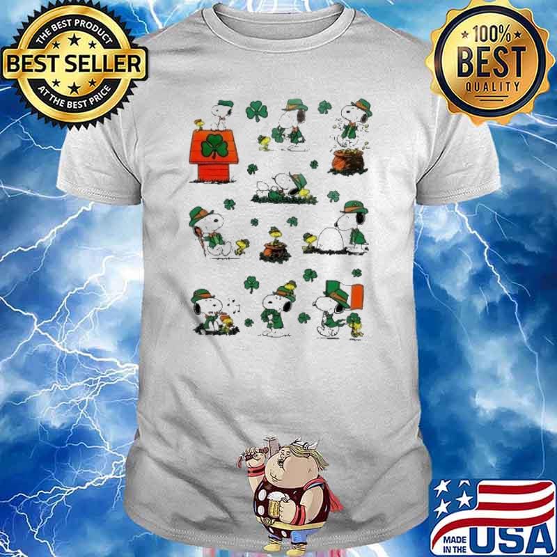Snoopy woodstocks St.Patrick's day shirt